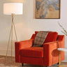 Creative tripod study office linen shade floor lamp European style living room bedroom LED floor lamp Alostoura lighting