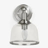 Luxury Design Iron Wall Lamp Silver Color Frame With Clear Glass Shade Wall Lamp Hot Sale India Metal Handicrafts. Alostoura lighting