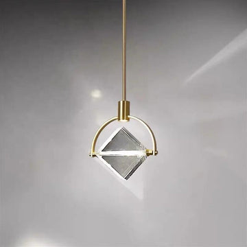 Luxury Gold Square Crystal Pendant Lamp Modern Fancy Chandelier For Kitchen Island Decor Dinning Room LED Pendant Lamp Alostoura lighting
