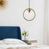 Luxury Modern Home Decorative Nordic Gold Ring Glass Globe Pendant Lamp Lighting Alostoura lighting