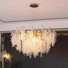 Modern Metal Glass Piece Dining Living Room Hotel Villa Luxury Chandeliers Pendant Lights Chandelier Alostoura lighting