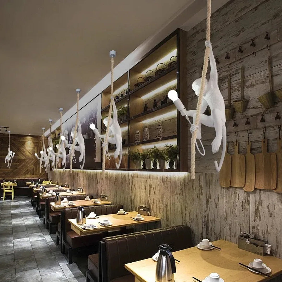 Modern Rope Hanging Monkey Lighting Alostoura lighting