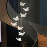 Nordic Butterfly Chandelier Lamps Modern Fixtures Pendant Lights Home LED for Stairs Hall Alostoura lighting