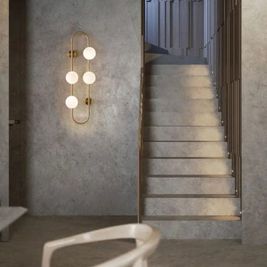 Nordic Creative Glass Ball Wall Lamp Living Room Bedside Bedroom Study Art LED Wall Light Alostoura lighting