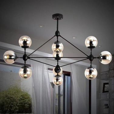 Nordic Industrial Retro Loft Bedroom Cafe Shop Chandelier Creative Glass Lamp Decorative Chandelier Alostoura lighting