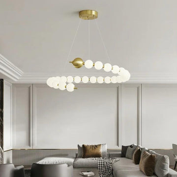 Nordic Style Master Bedroom Chandelier Modern Minimalist Copper Hanging Lamps Luxury Design Creative Dining Room Pendant Light Alostoura lighting