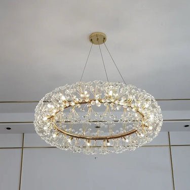 Nordic light luxury style dandelion crystal chandelier bedroom dining room model room creative chandelier Alostoura lighting