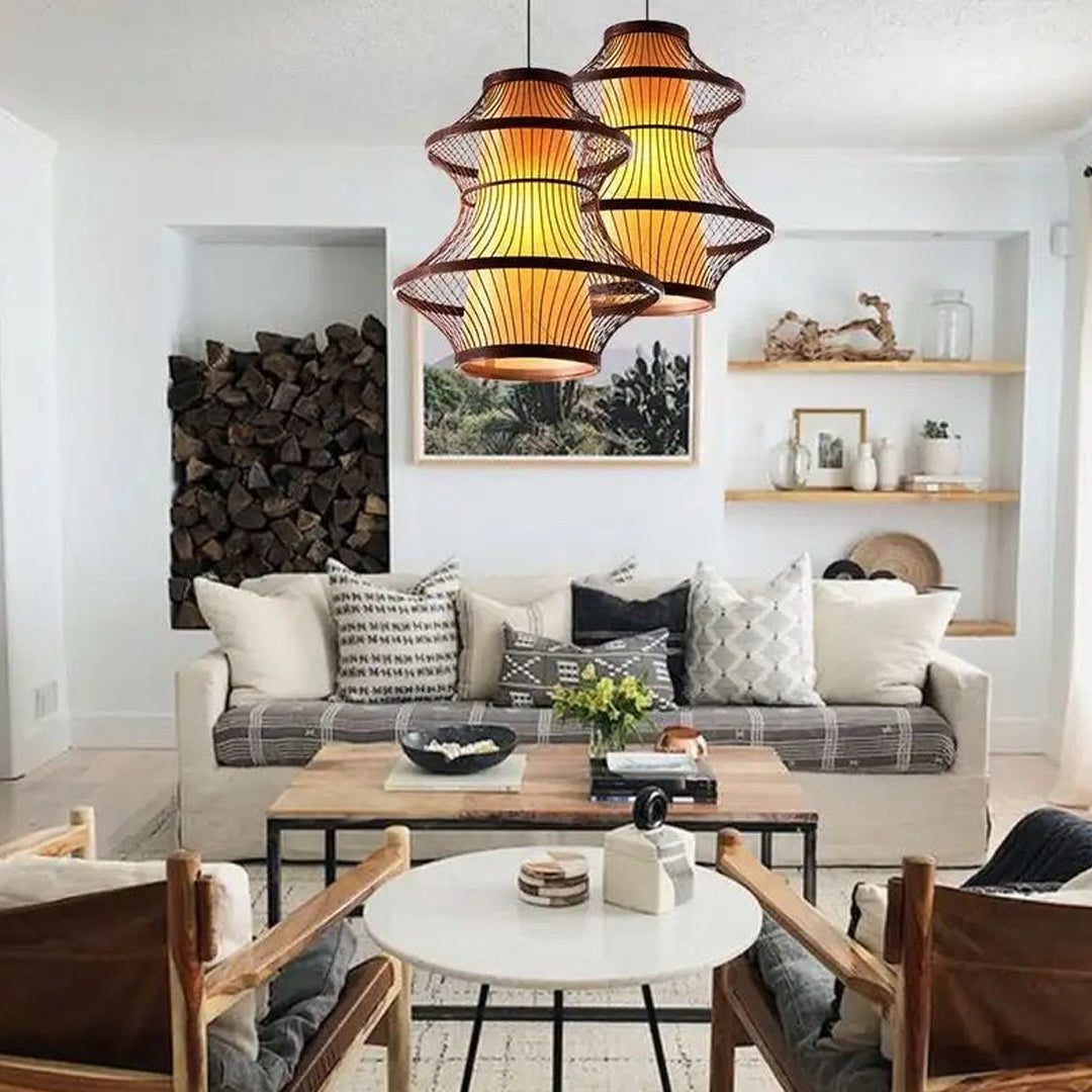 Pendant Light Rattan Lamp Shade Lighting Bamboo Weaving Lamp Asian Pendant Lights Alostoura lighting