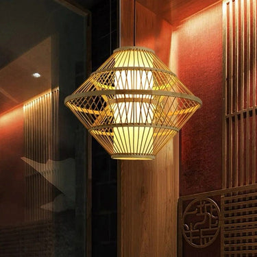 Rattan bamboo lamp for home dinging room cafe and restaurant Alostoura lighting