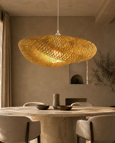 Aurelio Organic Bamboo Pendant Lamp 100cm