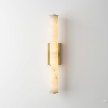 Alabaster LED Wall Light marble tube brushed gold