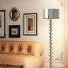 Shine and style silver beaded floor lamp