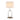 table lamp with minimalist rectangular metal base lamp body classical white texture lamp shade for bedroom Alostoura lighting