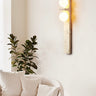Vertical Dual Globe Travertine Wall Lamp 50cm