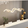Wave glow LED chandelier gold