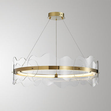 Wave Ring LED Chandelier iron acrylic remote