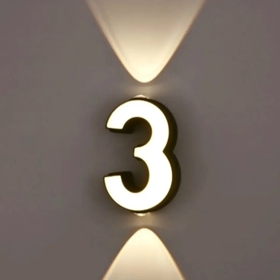 LED WALL LIGHT ADDRESS  HOUSE NUMBER