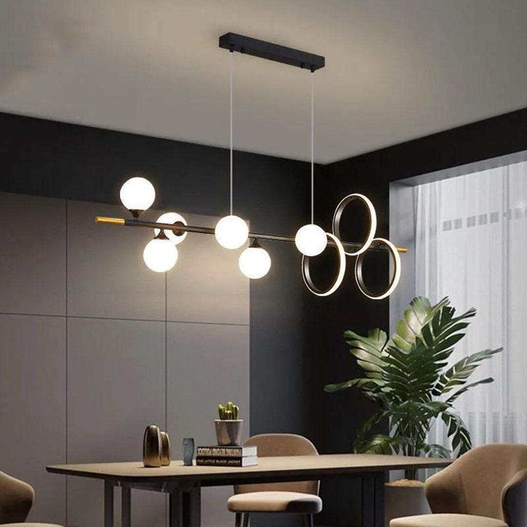 3-Light Spotlight Black and Rose Gold combination Pendant Light Alostoura lighting