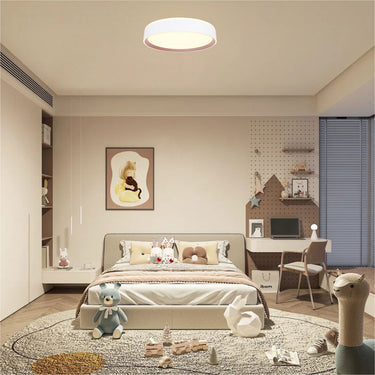 Sleek Matte White Round LED Ceiling Lamp – High-Efficiency Modern Luminaire