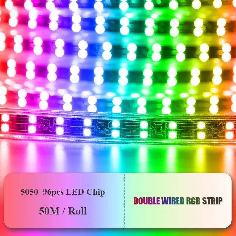 5050 RGB Led Strip Light 220V 120led/M Flexible Waterproof Led Lamp Alostoura lighting