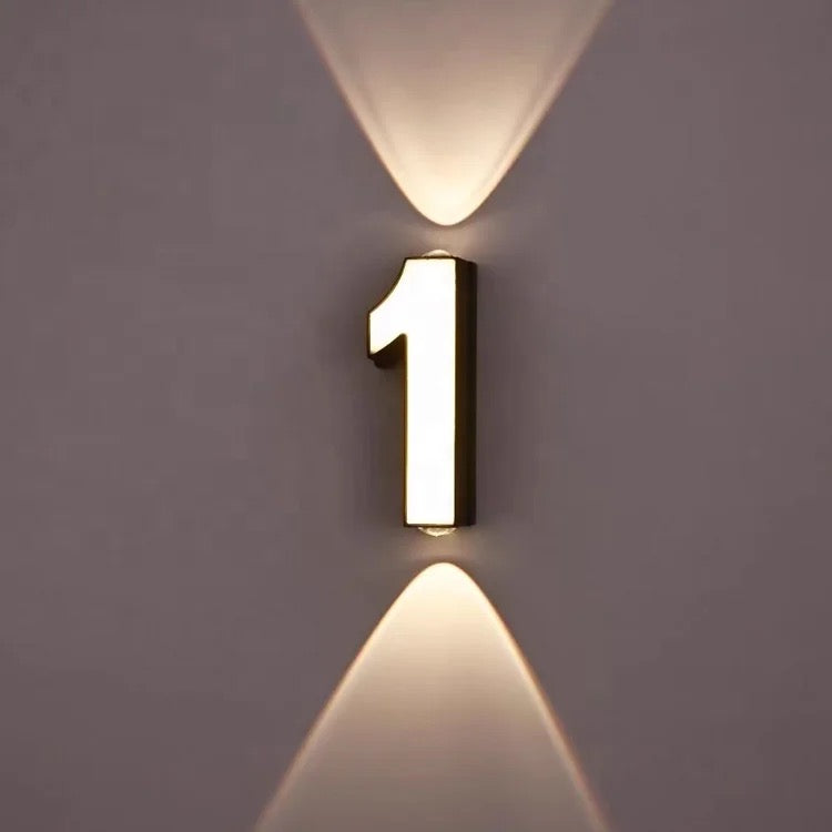 LED WALL LIGHT ADDRESS  HOUSE NUMBER