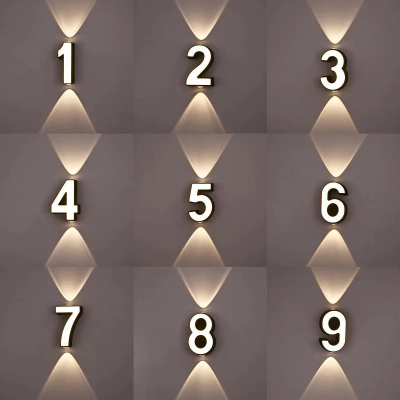 LED WALL LIGHT ADDRESS  HOUSE NUMBER