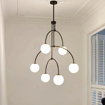 Luxury Lamps Home Copper Crystal Ball Light Fixtures Modern Pendant Lights Chandeliers