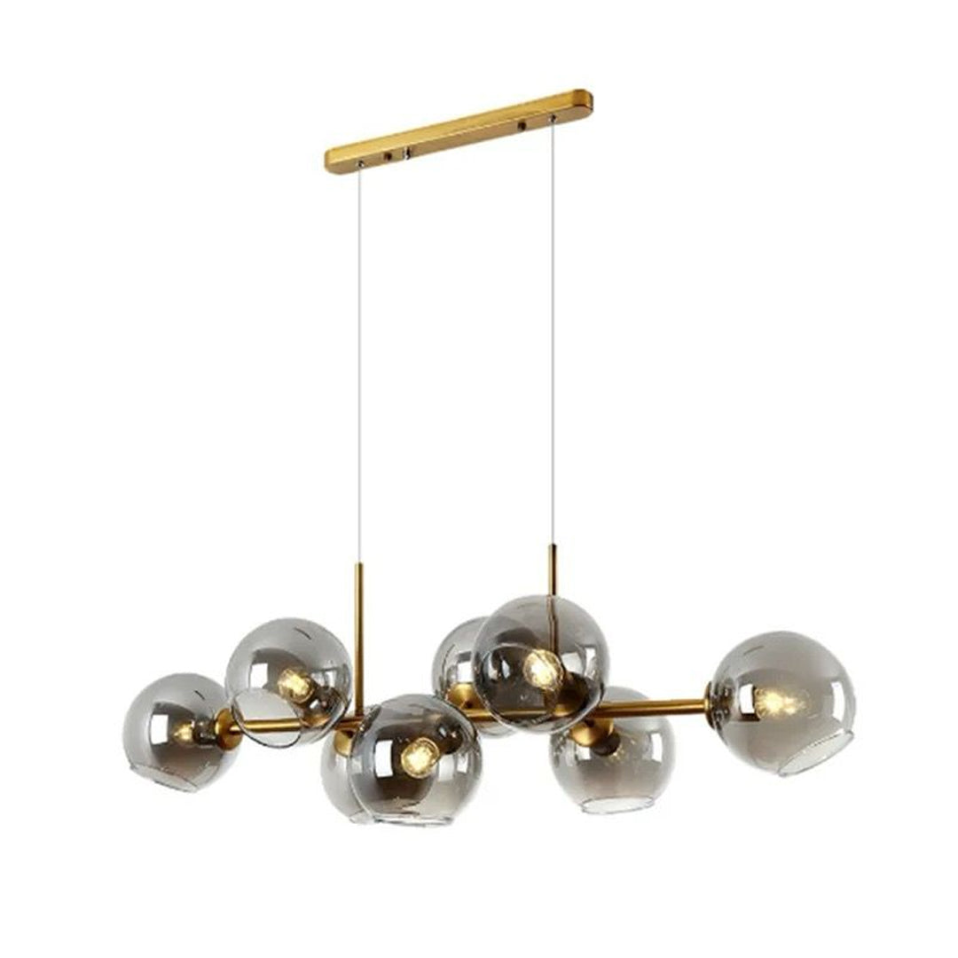 8 Heads Rectangular LED Pendant Light Magic Bean Molecular Bubble Living Room Glass Ball Chandelier Alostoura lighting