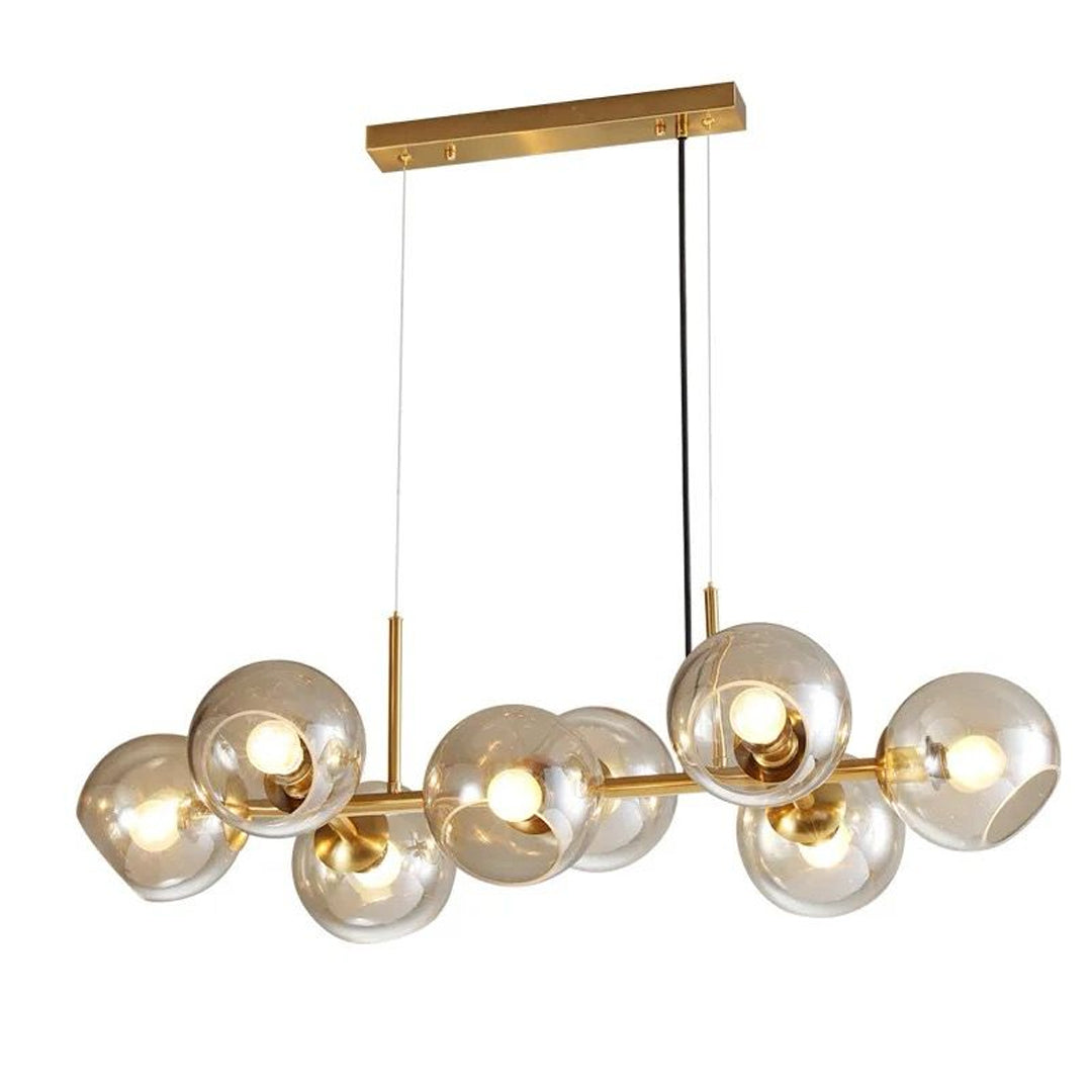 8 Heads Rectangular LED Pendant Light Magic Bean Molecular Bubble Living Room Glass Ball Chandelier Alostoura lighting