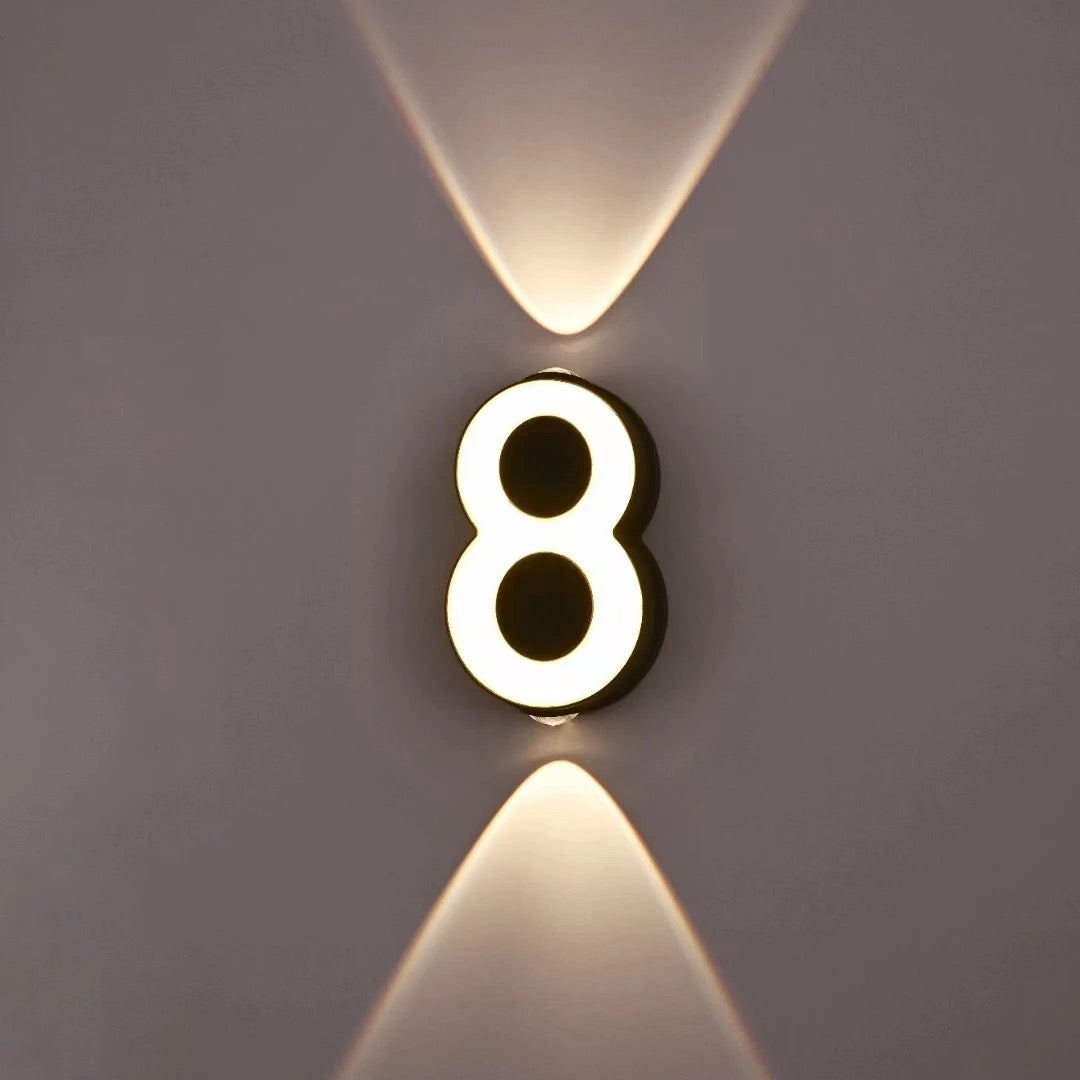 LED WALL LIGHT ADDRESS  HOUSE NUMBER