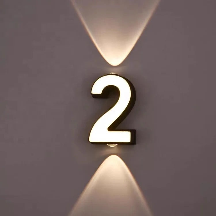 LED WALL LIGHT ADDRESS  HOUSE NUMBER