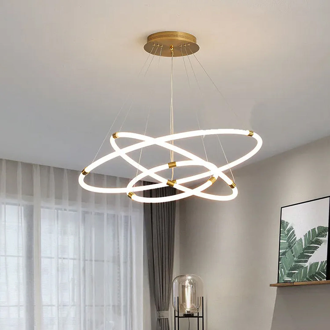 Acrylic LED Lamps Light Luxury Chandelier Living Room  Size CM/D20+40+60CM Alostoura lighting