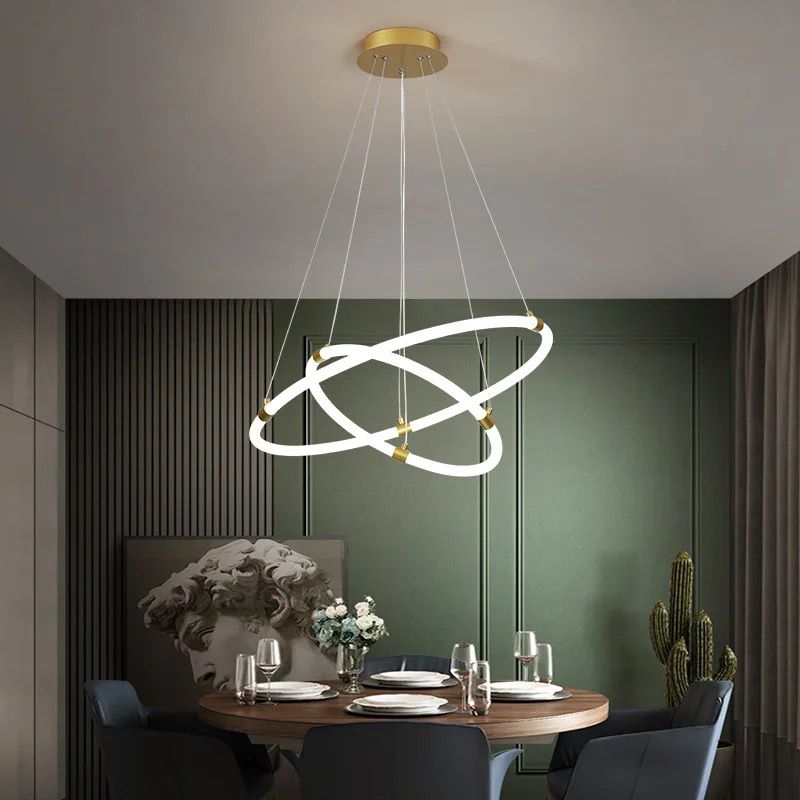 Acrylic LED Lamps Light Luxury Chandelier Living Room  Size CM/D20+40+60CM Alostoura lighting