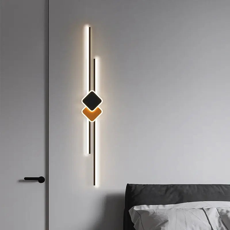 Aesthetically pleasing long bedroom bedside wall light versatile living room TV back wall LED wall lamp Alostoura lighting