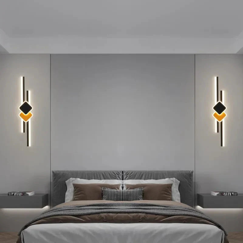 Aesthetically pleasing long bedroom bedside wall light versatile living room TV back wall LED wall lamp Alostoura lighting