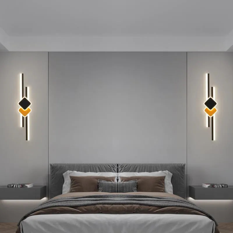 Aesthetically pleasing long bedroom bedside wall light versatile living room TV back wall LED wall lamp Alostoura lighting