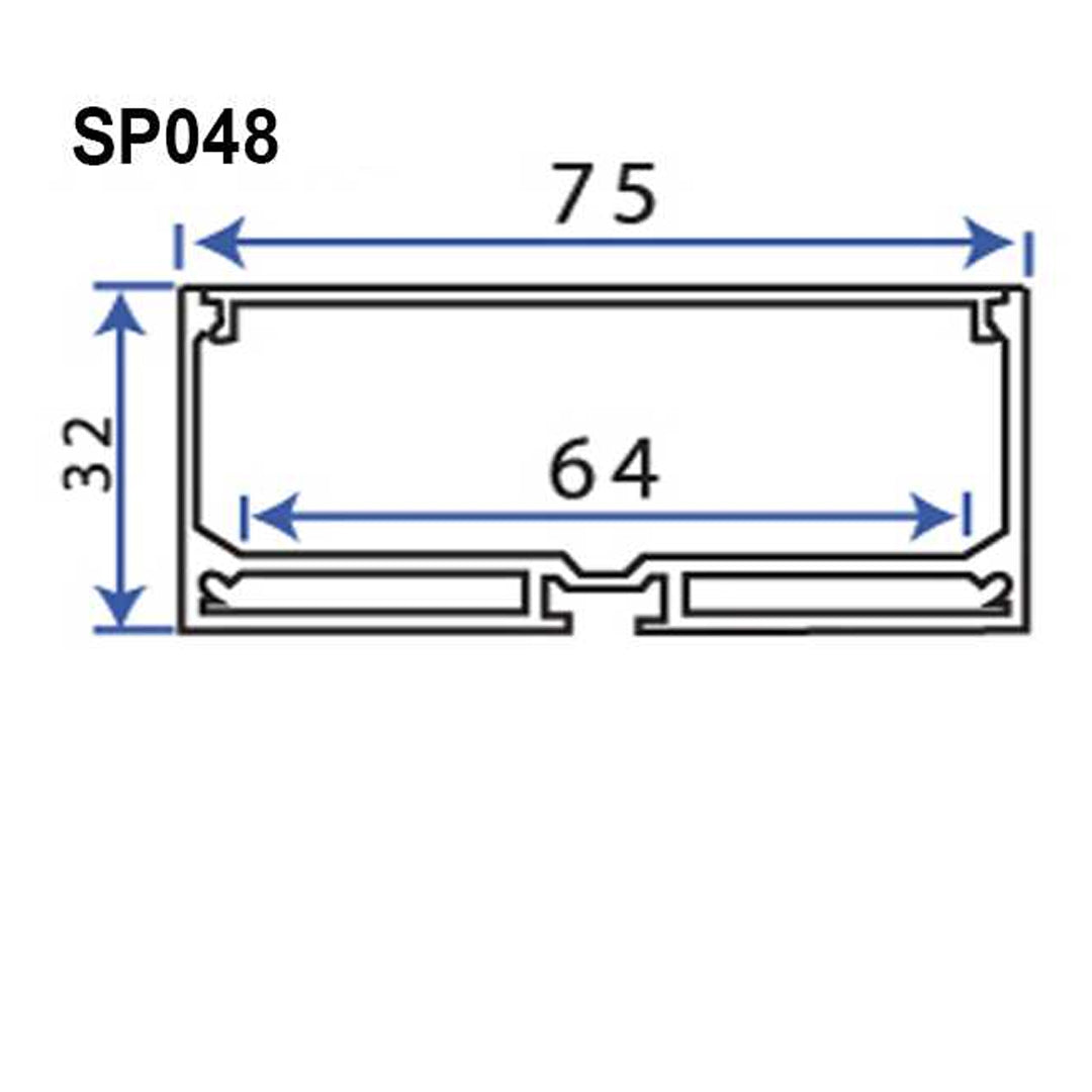 Aluminium LED profile without flange as a pendant light 2 Meter Alostoura lighting