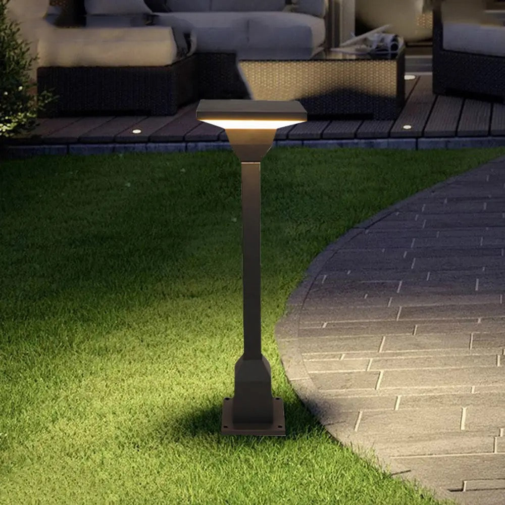 Aluminum Pathway Driveway Floor Lawn Landscape Lighting Stand Post Lawn Bollard Lamp Alostoura lighting