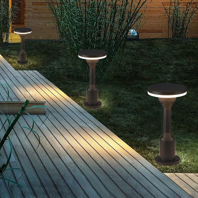 Aluminum Pathway Driveway Floor Lawn Landscape Lighting Stand Post Lawn Bollard Lamp Alostoura lighting