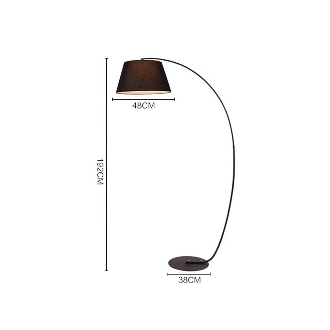 American Country Cloth Cover Arc Shape Floor Lamp For Home Hotel Decoration Alostoura lighting