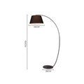 American Country Cloth Cover Arc Shape Floor Lamp For Home Hotel Decoration Alostoura lighting