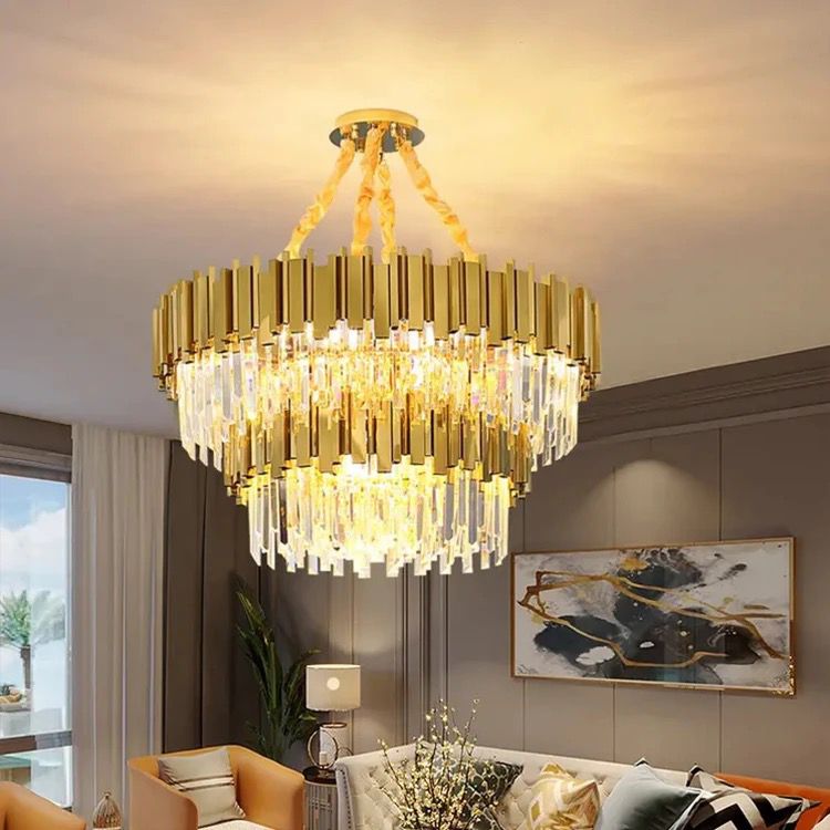 American Villa Hotel Chandeliers Lighting Quality Stair Light Chandelier Glass Pendant Ball Alostoura lighting