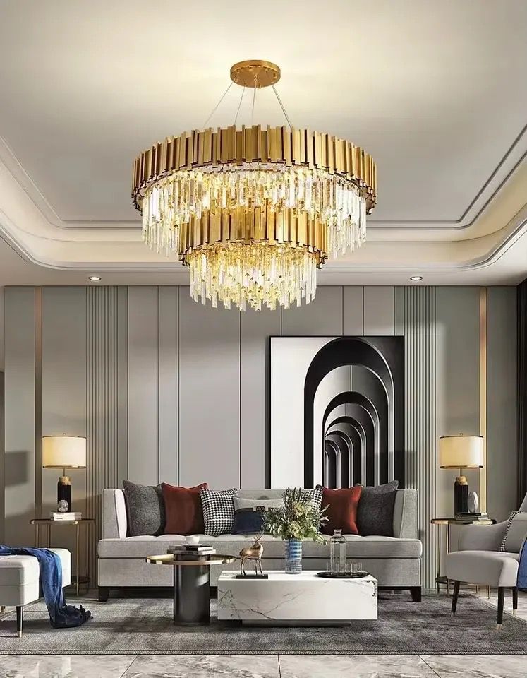 American Villa Hotel Chandeliers Lighting Quality Stair Light Chandelier Glass Pendant Ball Alostoura lighting