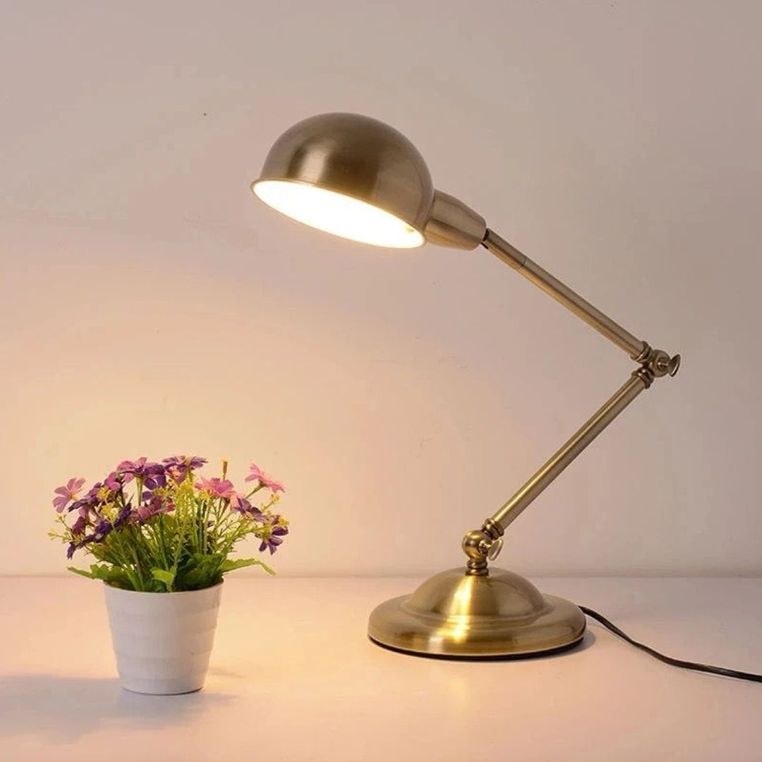 Antique Brass Adjustable Desk Lamp Alostoura lighting