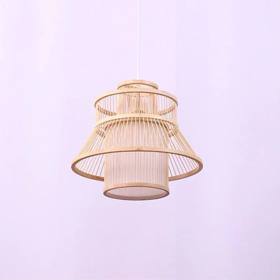 Bamboo Jute Corn Husk Lamps Home Decor Wooden Ceiling Lamp Alostoura lighting