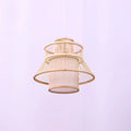 Bamboo Jute Corn Husk Lamps Home Decor Wooden Ceiling Lamp Alostoura lighting