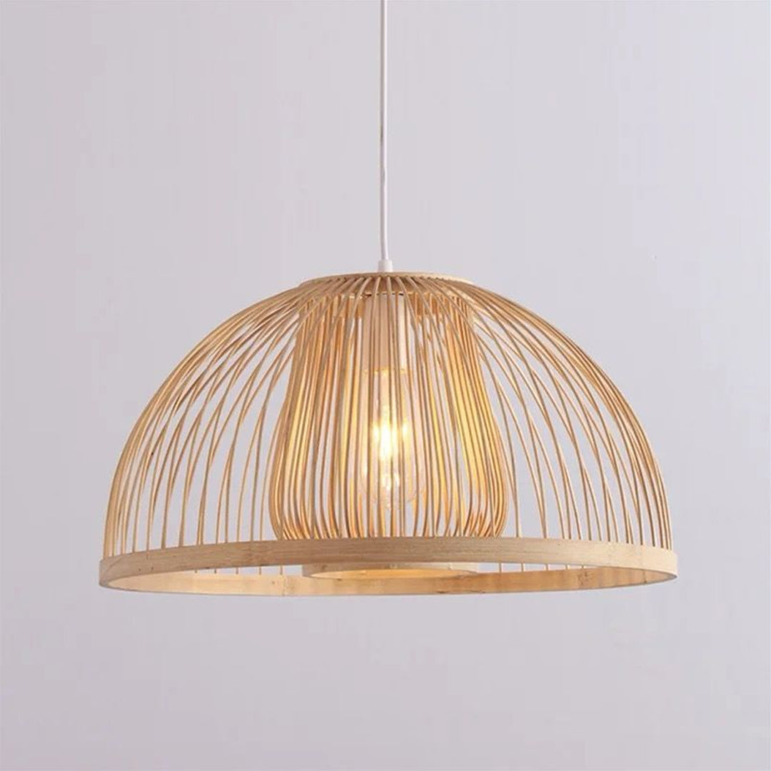 Bamboo lampshade weaving chandelier lights for restaurants, hotels, home stays, bedrooms hanging lamp Alostoura lighting