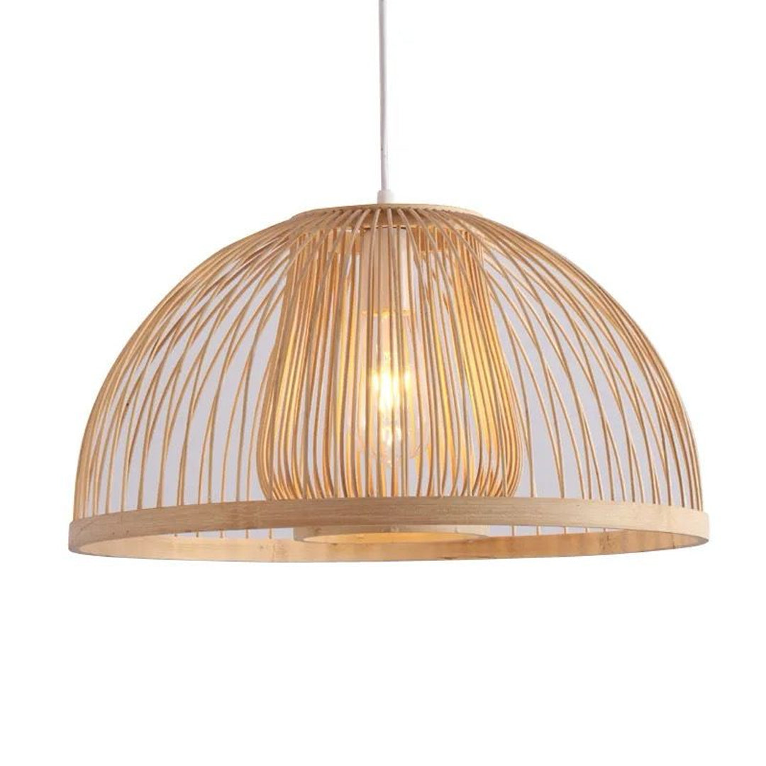 Bamboo lampshade weaving chandelier lights for restaurants, hotels, home stays, bedrooms hanging lamp Alostoura lighting