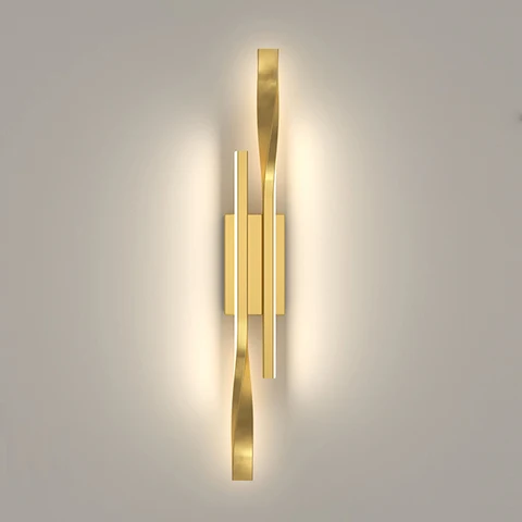 Beautiful Gold and Black Color long pole Wall Light Alostoura lighting