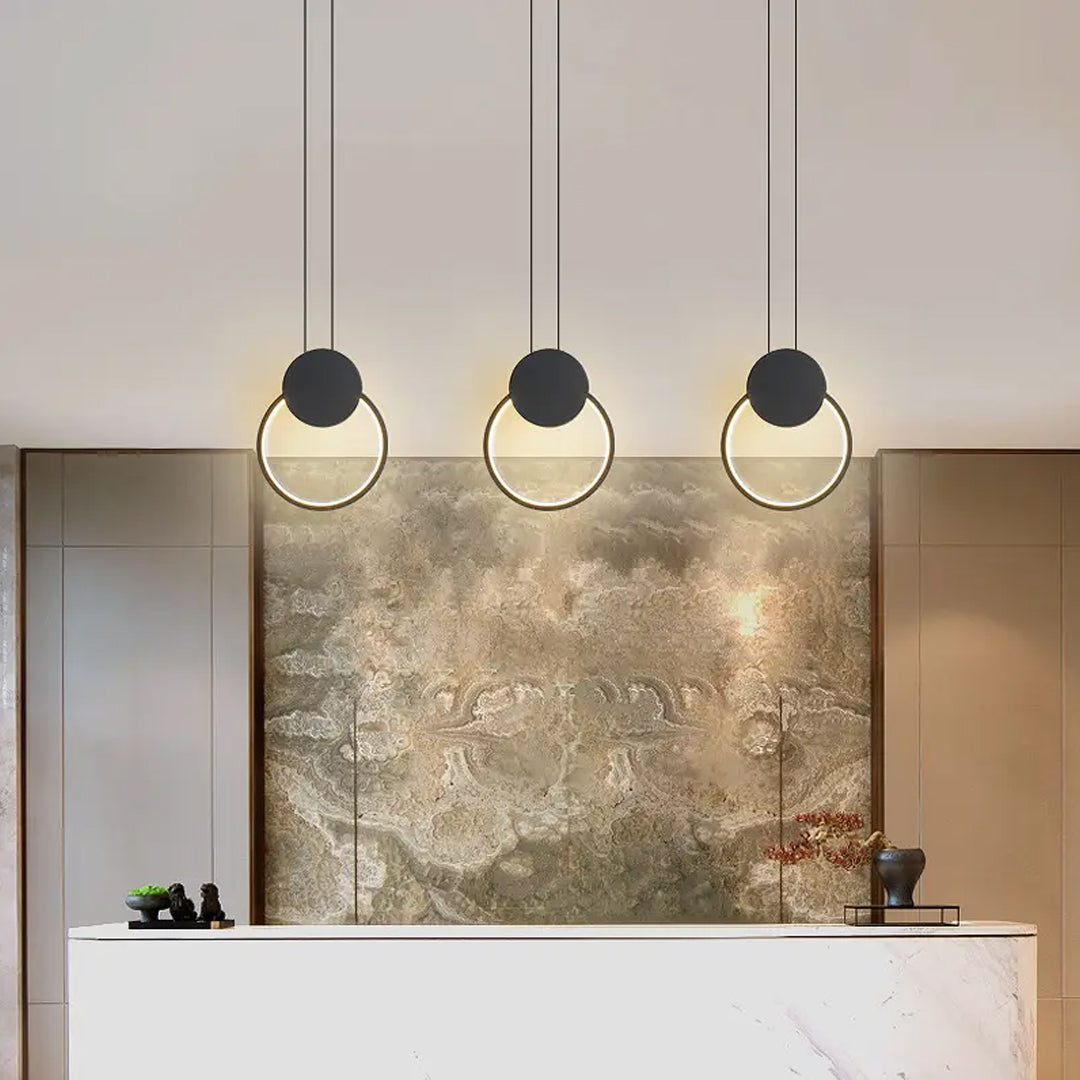 Black Drop Pendant Lamps Warm White Alostoura lighting